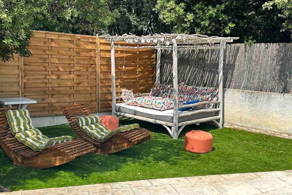Appart Independent Garden Pool & Spa Sussargues Bagian luar foto